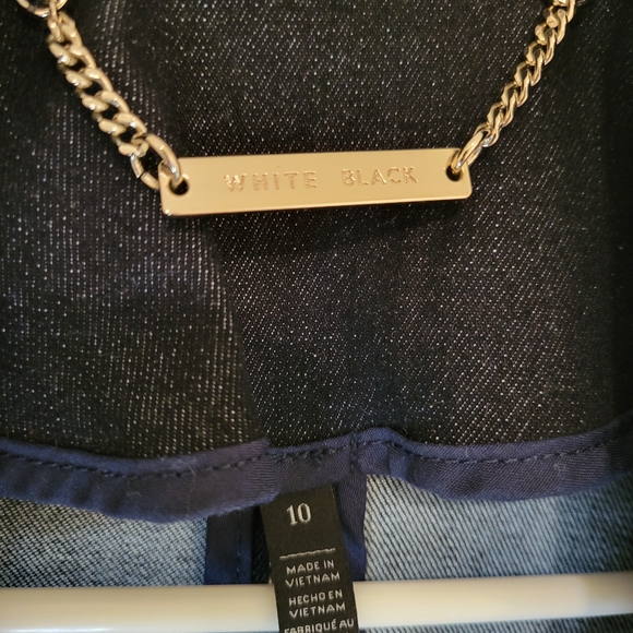 WHITE HOUSE BLACK MARKET Tailored Denim Blazer Sz 10 - Picture 3 of 12